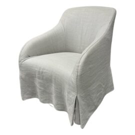 NEW Maxalto for B&b Italia Agathos Low Back Slipcover Skirted Swivel Arm Chair. Original Price: $2,200