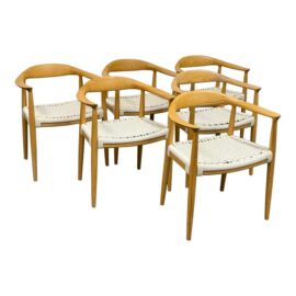 Rove Concept Round Chairs, Set of Six. Original Price: $3,270