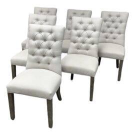 Restoration Hardware Martine Dining Chairs, Set of Six. Original Price: $3,000