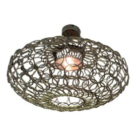 Bruno Rainaldi for Terzani Round g.r.a. Silver Nickel Ceiling Pendant. Original Price: $2,900