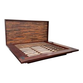 Eastern King Size Four Hands "Devon" Reclaimed Wood Platform Bed Frame. Original Price: $4,800
