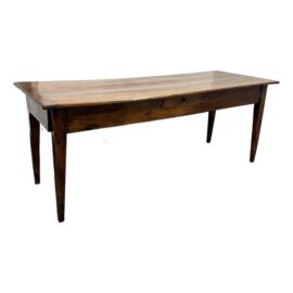 Antique Antiques De Provence, New Orleans Solid Walnut Wood Desk/Dining Table With Drawers. Original Price: $10,800