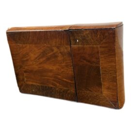Fenwick Antiques Rosewood Cross Banded + Mahogany Business Card Case