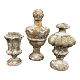 Antique Neoclassical Column Capitals, Set of Three