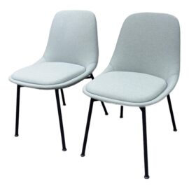 NEW Bernhardt Chloe Dining Side Chairs in Sky, Pair. Original Price: $3,315