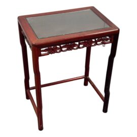 Vintage Chinese Carved Rosewood Side Nesting Table