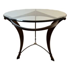 Kollka Style Contemporary Iron + Glass Side Table