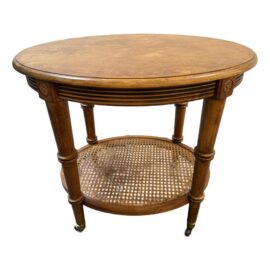 Ethan Allen British Classics Freeport Oval Side Table on Casters. Original Price: $1,440