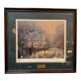 Thomas Kinkade "Foothill Holiday Gathering" Limited Edition 67/95 Print, Framed