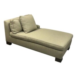 DeSousa Hughes for Kroll Furniture Custom Design Ralph Lauren Olive Fabric Chaise Lounge. Original Price: $12,400