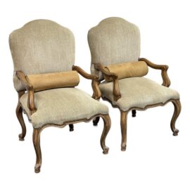 Kreiss Furniture Palazzo Arm Chairs, Pair.  Original Price: $8,200
