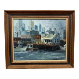 Circa 1966 Dorothy Dunnigan "Fisherman's Wharf" Original Painting