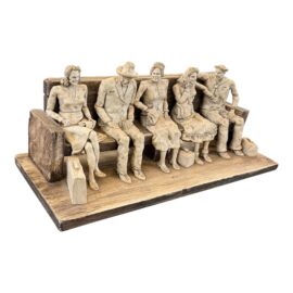 Circa 1990's Betty Difuntorum "The Waiting" Resin Sculpture