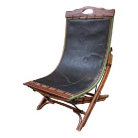 Ramon Castellano for Kalma Leather + Bamboo Lounge Chair