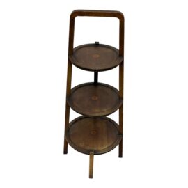 Vintage Wooden Triple Tiered Stand