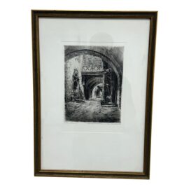Circa 1920 Paul Geissler "Rothenberg" Etching, Signed