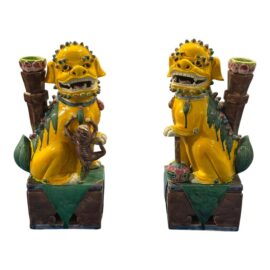 Early 20th Century Chinese Foo Dogs, Set of Two