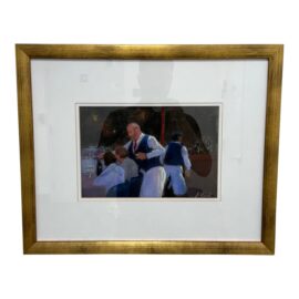 Circa 2004 Francine Hurd "Restaurant Series 1" Original Pastel Art Work, Signed