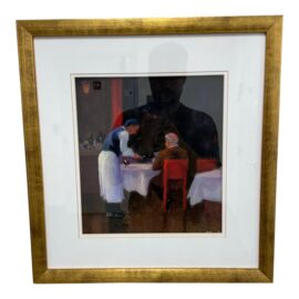 Circa 2004 Francine Hurd "Restaurant Series 2" Original Pastel Art Work, Signed