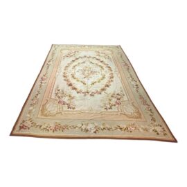 8ft 11in X 12ft 1in French Aubusson Flat Weave Area Rug