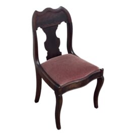 Vintage Victorian Flame Mahogany Side Dining Chair