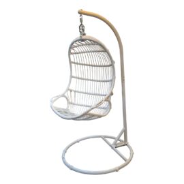 Serena & Lily Hanging Indoor Bamboo Chair + Stand. Original Price: $700