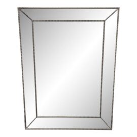 Silver Finish Beaded Frame Mirror