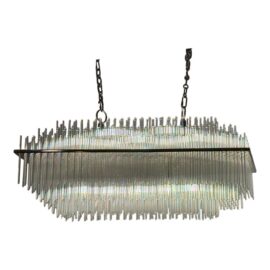 William Sonoma Metropolitan Linear Glass Rod Chandelier