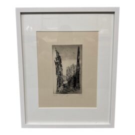 Early 20th Century French School Signed + Numbered Engraving, Framed