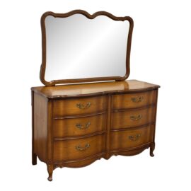 Mid 20th Century American Drew Dresser + Mirror, Set
