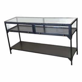 Crate & Barrel Ventana Iron + Glass Console. Original Price: $1,200