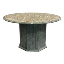 Pietra Dura Green Marble Entry/Bistro Table