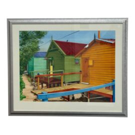 Circa 2005 John Lownds Cornelian Cathedral Original Watercolor, Framed