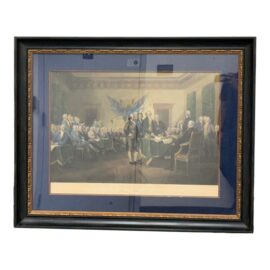 "The Declaration of Independence, July 4, 1776" by Engraver Waterman Lilly Ormsby, Framed