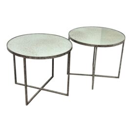 Oly Studio Jonathan Low Side Tables, Pair. Original Price: $3,700