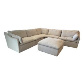 Timothy Oulton for Restoration Hardware Five Piece Cloud Sectional + Ottoman. Original Price: $14,500