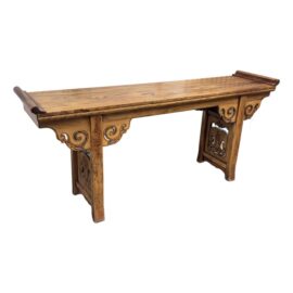 Antique Qing Dynasty Elmwood Altar Console Table
