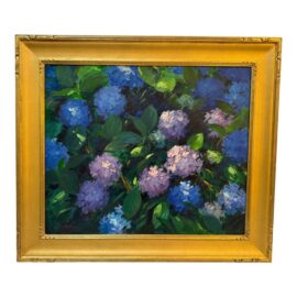 Gary David Hoffman "Hydrangeas" Oil Painting, Framed. Original Price: $8,500