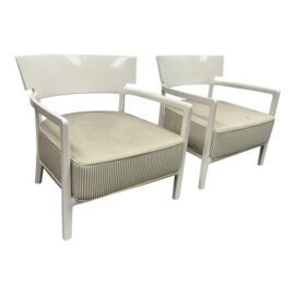 Philippe Starck for Kartell Cara Lounge Chairs, Pair. Original Price: $4,400