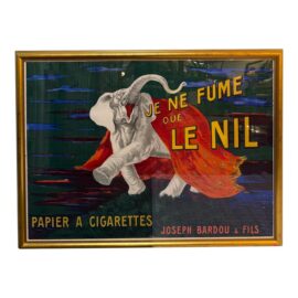 Leonetto Cappiello "Le Nil" Antique Elephant Poster. Original Price: $5,000