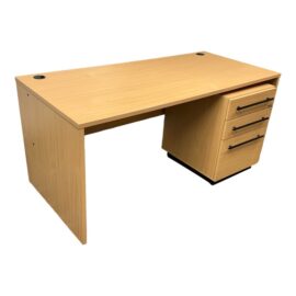 Contemporary Maple Finish Office Desk
