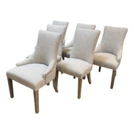 Restoration Hardware Martine Dining Chairs, Set of Six Original Price: $4,000