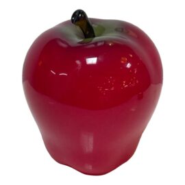 Circa 2013 Cohn-Stone Studios Apple Glass Sculpture