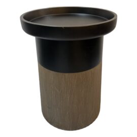 NEW Brownstone Brady Iron + Teak Side Table. Original Price: $1,300