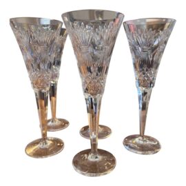 Waterford Crystal Millennium Collection Prosperity Champagne Flute, Set of Five