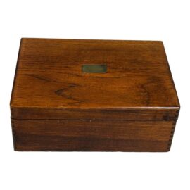 Antique Quarter Sawn Oak Wood Humidor Cigar Box