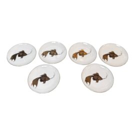 Rory Dobner "Smokey Fish" Dessert Plates, Set of Six