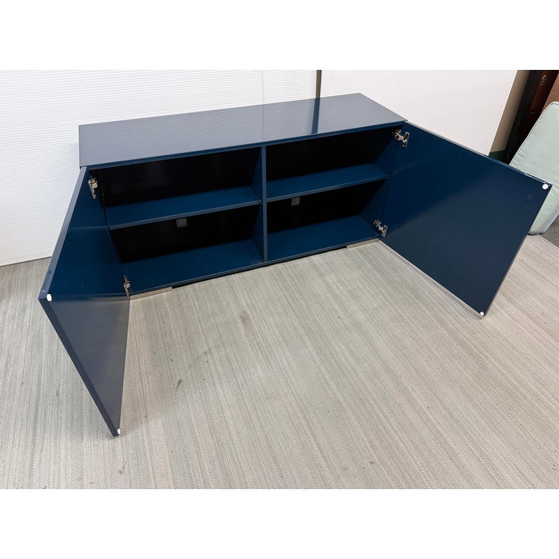 CB2 Navy Lacquer Media Stand. Original Price: $600 - Design Plus