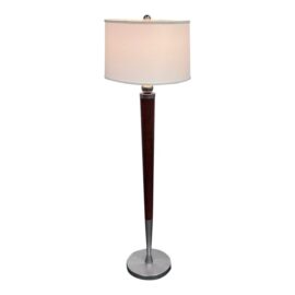 Contemporary Wood + Steel Floor Lamp