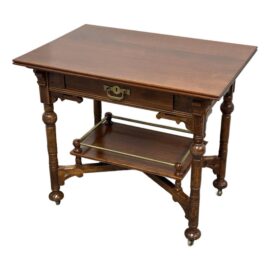 Victorian William & Mary Style Mahogany Lowboy on Casters